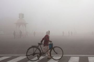 A cyclist amidst morning smog in New Delhi A cyclist amidst morning smog in New Delhi to illustrate ‘Deeper malaise’ threatens future of pan-Asian university