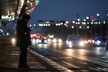 A man uses a smartphone as he waits for a bus at a bus station in Seoul, South Korea A man uses a smartphone as he waits for a bus at a bus station in Seoul, South Korea to illustrate Korean universities rocked by deepfake pornography scandal