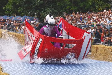 Participants crash their vehicle during the Red Bull Soapbox race event at Alexandra Palace, London, UK to illustrate More visa changes could cause ‘irreversible harm’ to UK sector