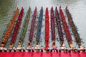 Participants compete during the Guangdong-Hong Kong-Macao Greater Bay Area Dragon Boat Competition Participants compete during the Guangdong-Hong Kong-Macao Greater Bay Area Dragon Boat Competition to. illustrate Hong Kong nears first universities of applied sciences