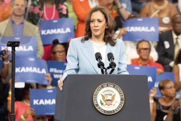 President Kamala Harris speaks during a campaign rally in Atlanta, GA President Kamala Harris speaks during a campaign rally in Atlanta, to illustrate Black colleges face contrasting prospects under Trump and Harris