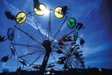 Giant wheel and Umbrella ride at Skegness Pleasure Beach to illustrate Unprecedented ‘churn’ in academic jobs – but is it already over?