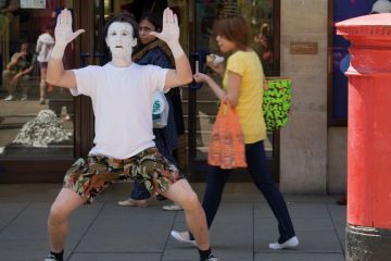 A mime artist, Cambridge, UK to illustrate OfS register pause ‘will make sector financial problems worse’