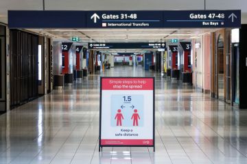 sign asking for people to observe safe distancing measures sign asking for people to observe safe distancing measures