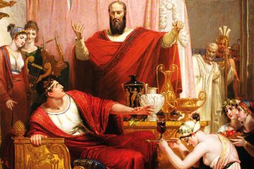 Oil painting of the Sword of Damocles, 1812 Oil painting of the Sword of Damocles, 1812 to illustrate UK sector’s three-year probations are needless and counterproductive