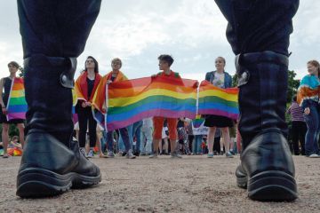People wave gay rights' movement rainbow flags during the gay pride rally in Saint Petersburg People wave gay rights' movement rainbow flags during the gay pride rally in Saint Petersburg to illustrate Decolonisation is far from progressive under autocracy