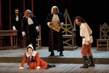 Performers stage a Chinese version of The Crucible Performers stage a Chinese version of The Crucible to illustrate End ‘witch-hunt’ against v-cs over high pay, says report