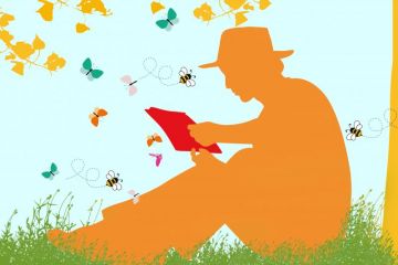 Man reading book illustration Man reading book illustration