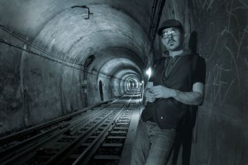 Bradley Garrett inside tunnel