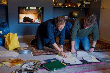 Dominic and Justin Hardy with their late father’s newly discovered personal archive Dominic and Justin Hardy with their late father’s newly discovered personal archive