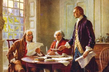 Writing the Declaration of Independence, 1776 by J. L. G. Ferris Writing the Declaration of Independence, 1776 by J. L. G. Ferris
