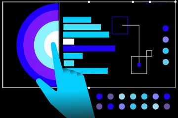 hand pointing at data. From the cover of the World University Rankings supplement cover