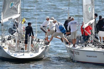 Crews swap boats between races Crews swap boats between races to illustrate Denmark has ‘democracy deficit’