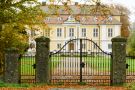 Johannishus castle in southern Sweden as seen from outside the iron gates Johannishus castle in southern Sweden as seen from outside the iron gates