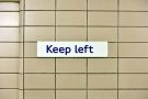 Keep left sign