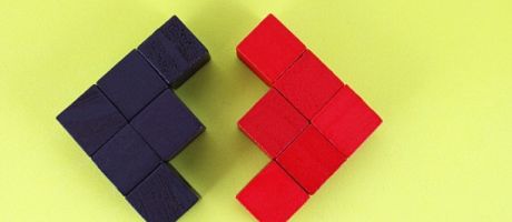 Blacks making arrows pointing in opposite directions that could merge to form a square Blacks making arrows pointing in opposite directions that could merge to form a square