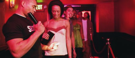 A bouncer controls entry to a nightclub, illustrating submission caps A bouncer controls entry to a nightclub, illustrating submission caps