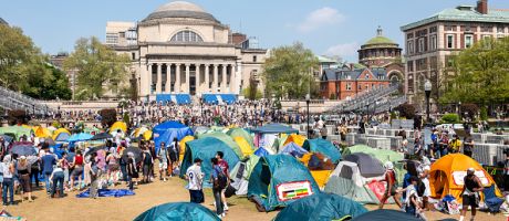 The pro-Palestine encampment at Columbia The pro-Palestine encampment at Columbia