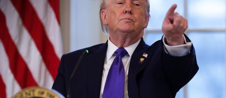 Donald Trump pointing