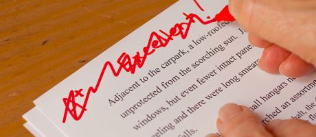 A grade for an essay being crossed out. To illustrate a call for universities to retain coursework but to stop grading it. A grade for an essay being crossed out. To illustrate a call for universities to retain coursework but to stop grading it.