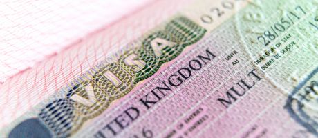 Visa stamp travel passport 