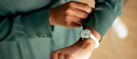 Woman waiting for something