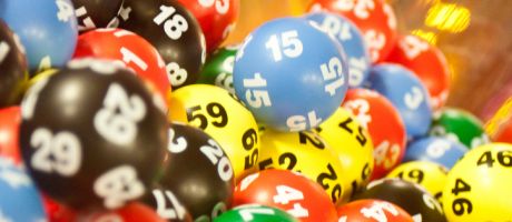 Lottery balls close-up