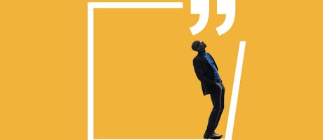 A silhouette of a black man looking out of a box with a quotation mark. To illustrate that black academics suffer when life stories eclipse scholarship. A silhouette of a black man looking out of a box with a quotation mark. To illustrate that black academics suffer when life stories eclipse scholarship.