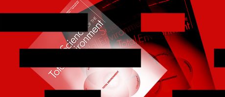 Montage of covers of the academic journal Science of the Total Environment (Stoten) with black boxes to illustrate retractions. Montage of covers of the academic journal Science of the Total Environment (Stoten) with black boxes to illustrate retractions.