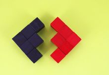 Blacks making arrows pointing in opposite directions that could merge to form a square Blacks making arrows pointing in opposite directions that could merge to form a square