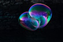 Two bubbles merge