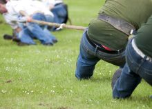 A tug of war contest at a highland games event in Scotland A tug of war contest at a highland games event in Scotland