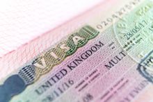 Visa stamp travel passport