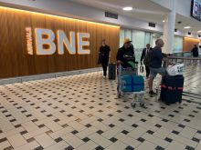 Air passengers arrives at Brisbane Airport (BNE) Air passengers arrives at Brisbane Airport (BNE)