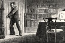 A man holds a library door closed, illustrating incomplete open access A man holds a library door closed, illustrating incomplete open access