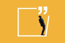 A silhouette of a black man looking out of a box with a quotation mark. To illustrate that black academics suffer when life stories eclipse scholarship. A silhouette of a black man looking out of a box with a quotation mark. To illustrate that black academics suffer when life stories eclipse scholarship.