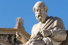 A statue of Plato in Athens 