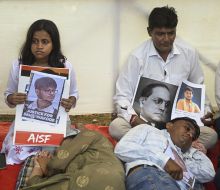 Ravindra and Sonali Wakode, parents of deceased IIT Bombay student Sahil Wakode, sit on an indefinite hunger strike on September 28 Ravindra and Sonali Wakode, parents of deceased IIT Bombay student Sahil Wakode, sit on an indefinite hunger strike on September 28