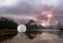Montage of Milford Sound, New Zealand with a coin with a ship illustration in the water Montage of a  Milford Sound, New Zealand with a coin with a ship illustration in the water to illustrate Are better days ahead for New Zealand’s universities?