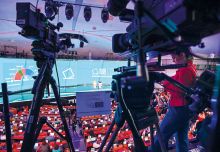 Cameras ready for the Elections to the European Parliament  Brussels, Belgium. 09th June, 2024 to illustrate ‘Vigilance key’ as far right rises and France calls elections