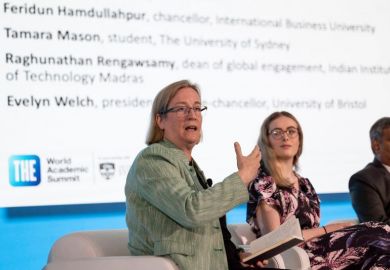 Evelyn Welch and Tamara Mason at the World Academic Summit