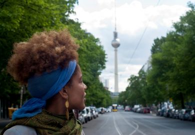 Woman abroad in Berlin