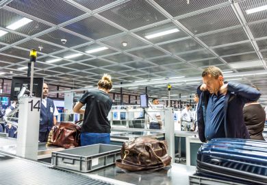 Airport security at Frankfurt airport