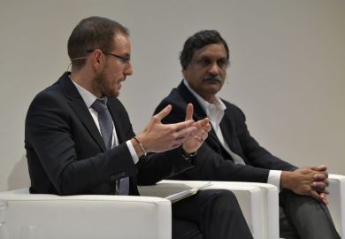 Alessio Figalli speaks at the THE World Academic Summit