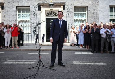 Britain's new Prime Minister Andy Burnham reacts as he gives his first speech in front of 10 Downing Street in central London on 20 July, 2026, after being asked by the king to form the next government. Britain's new Prime Minister Andy Burnham reacts as he gives his first speech in front of 10 Downing Street in central London on 20 July, 2026, after being asked by the king to form the next government.