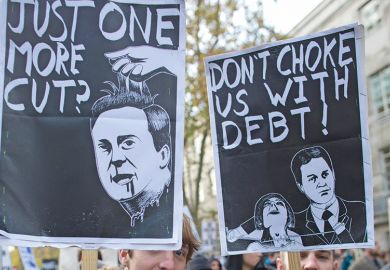 Anti-cut protest signs