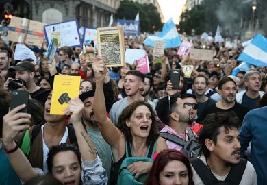 Demonstrators in Argentina