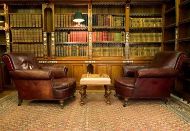 Armchairs in library