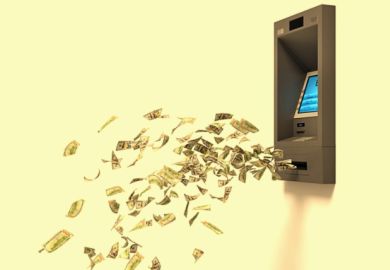 Money flies out of an ATM, symbolising author inflation in finance and accounting Money flies out of an ATM, symbolising author inflation in finance and accounting