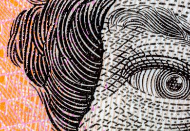 The Queen's eye on an Australian banknote